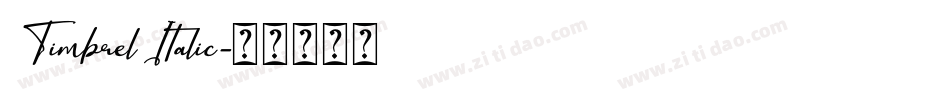 Timbrel Italic字体转换